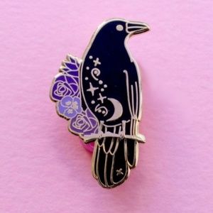 The All Seeing Black Crow Fashion Pin
